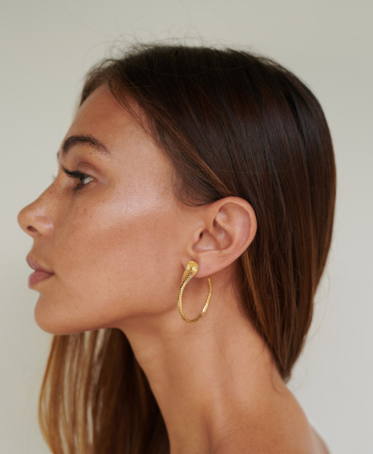 Protect Me Hoop Earrings - 22k Gold Vermeil | Zoë & Morgan NZ