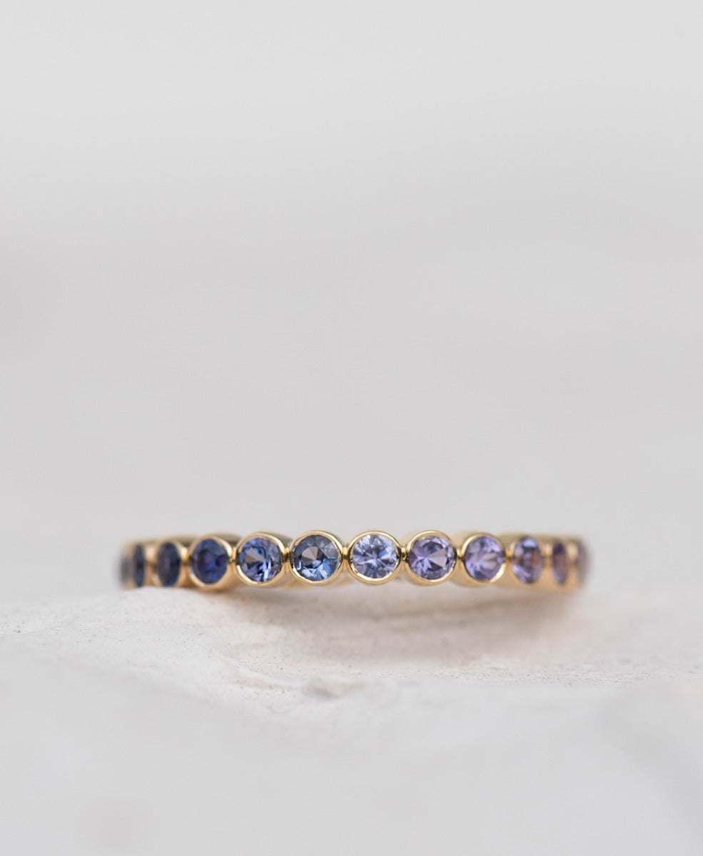 Sapphire Together Band - 18k Yellow Gold, Lilac Sapphire