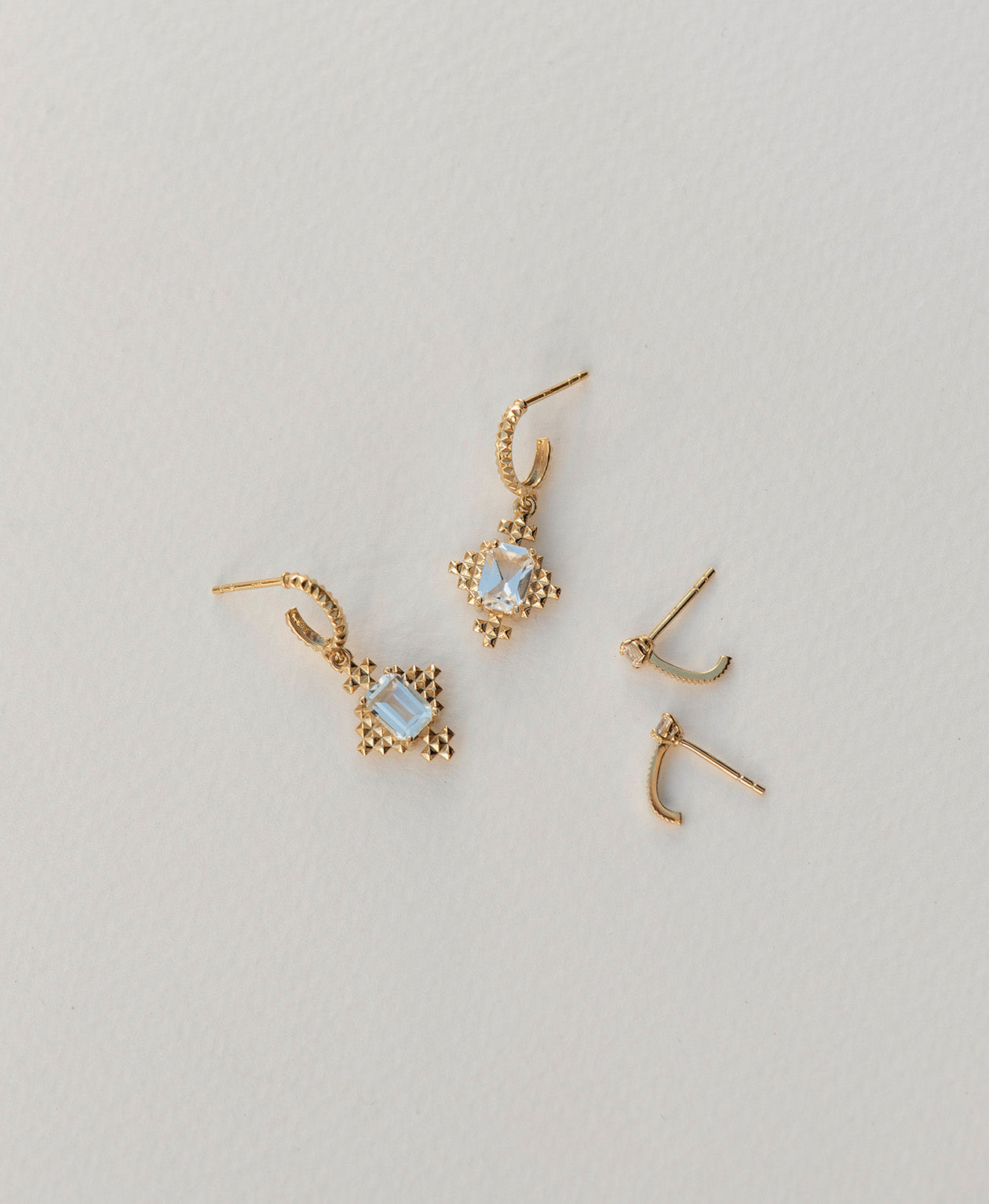 Reya Hoops & Bianca Studs Gift Set - 22k Gold Vermeil