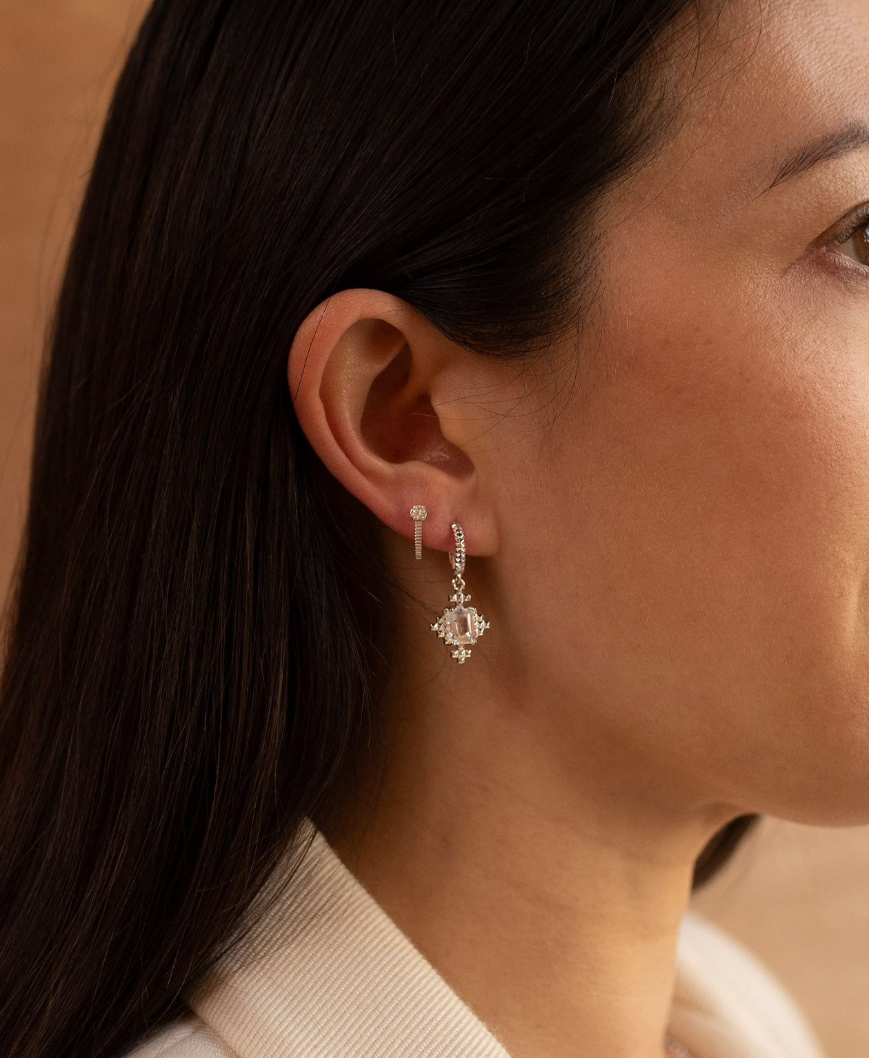 Reya Hoops & Bianca Studs Gift Set - 925 Sterling Silver