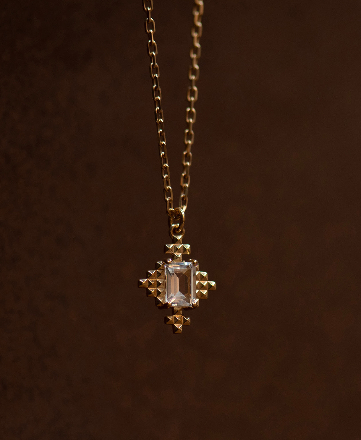 Reya Necklace - 22k Gold Vermeil, White Topaz