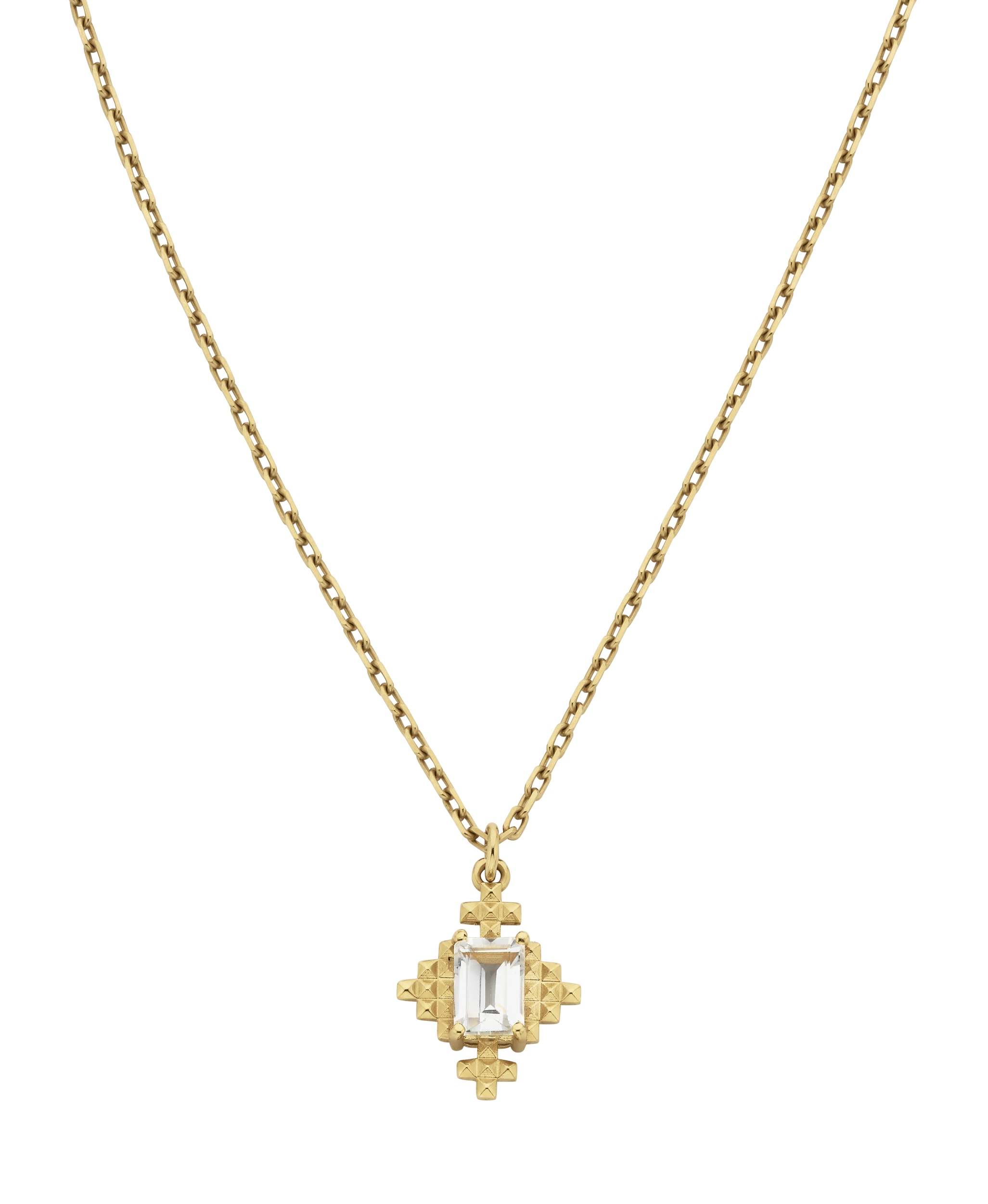 Reya Necklace - 22k Gold Vermeil, White Topaz