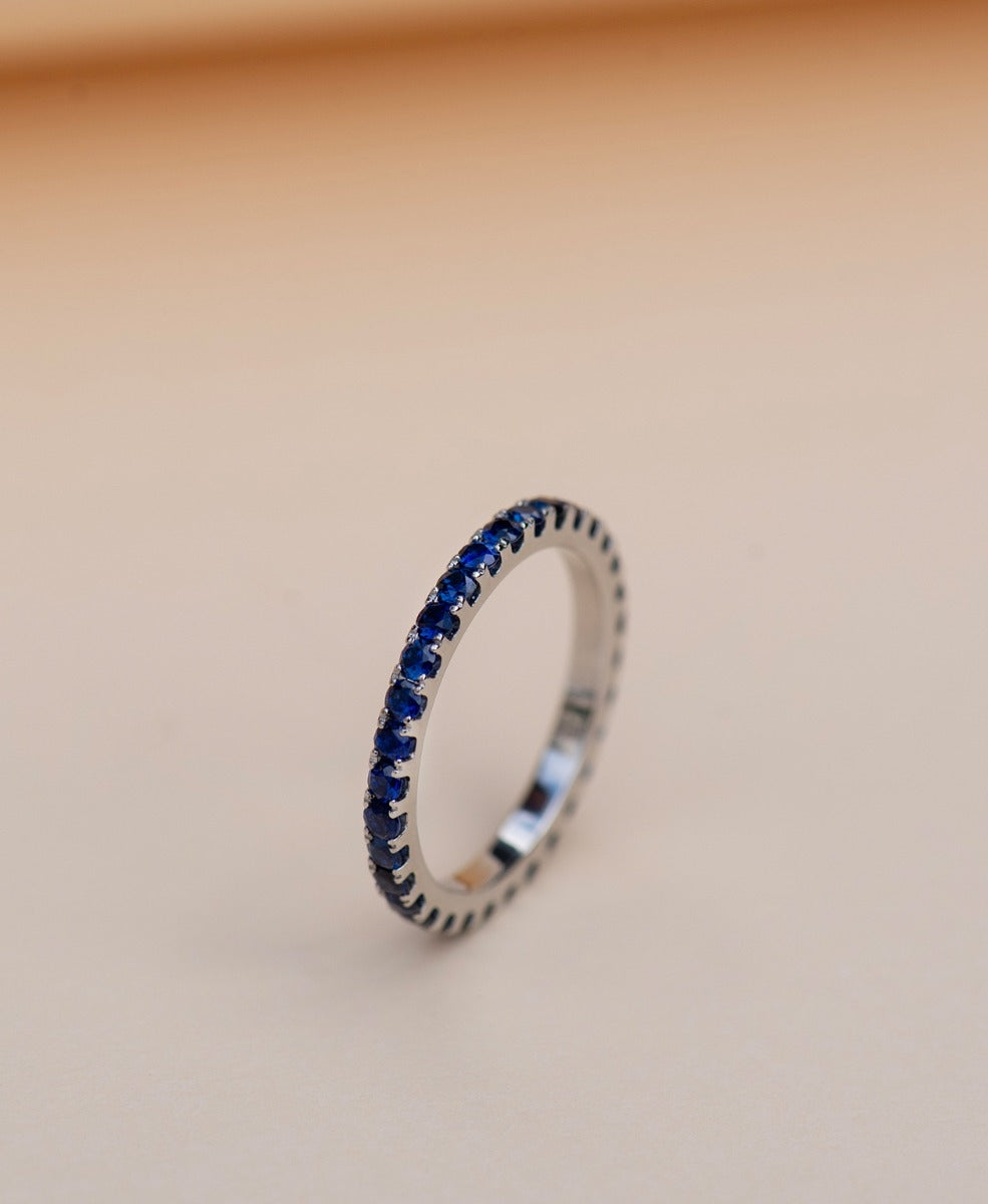 Sapphire Sempera Band - Platinum, Blue Sapphire