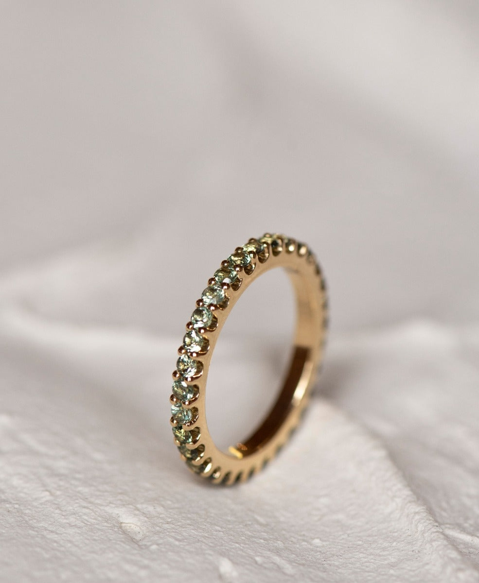 Sapphire Sempera Band - 18k Yellow Gold, Green Sapphire