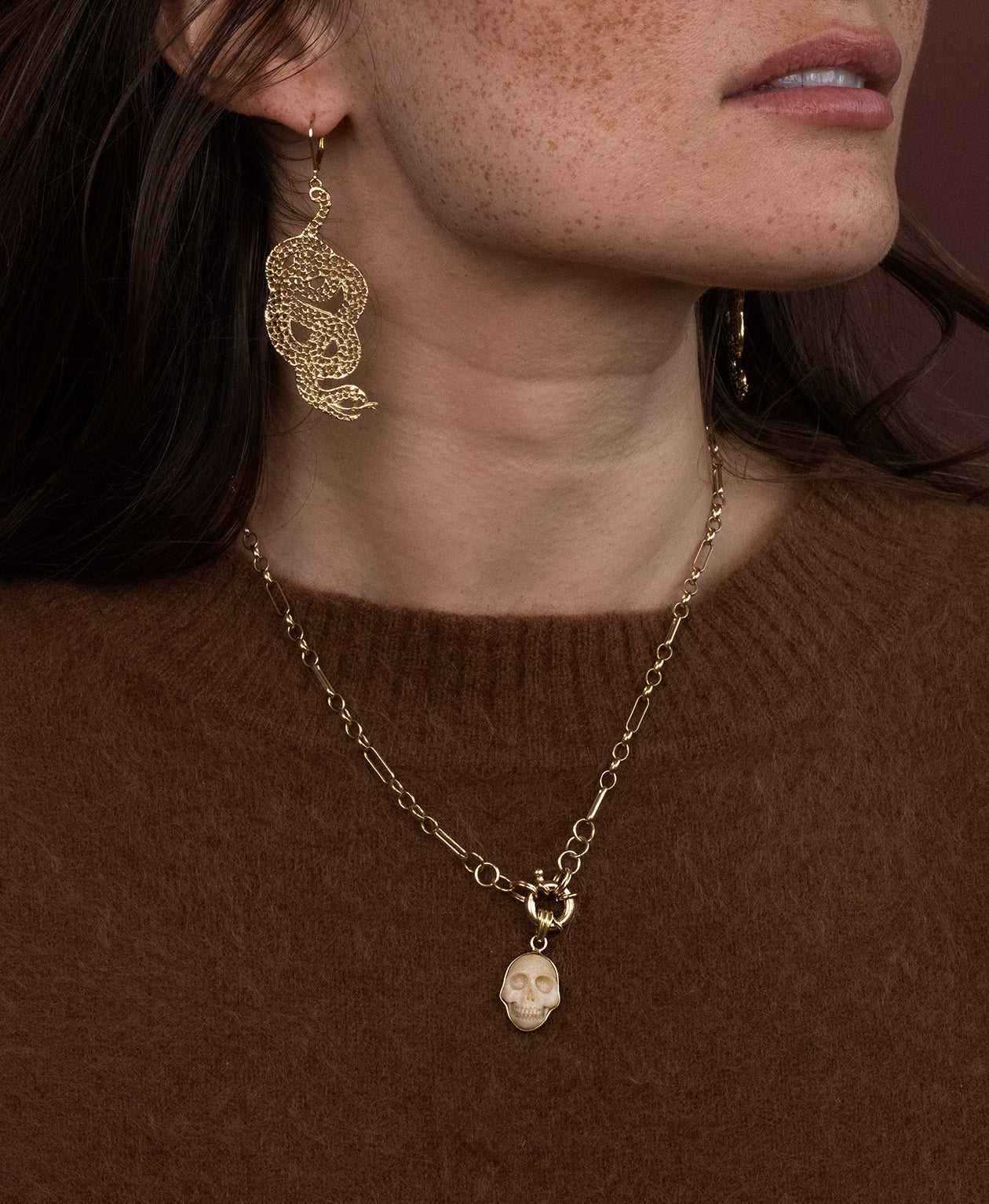 Skull Charm - 22k Gold Vermeil