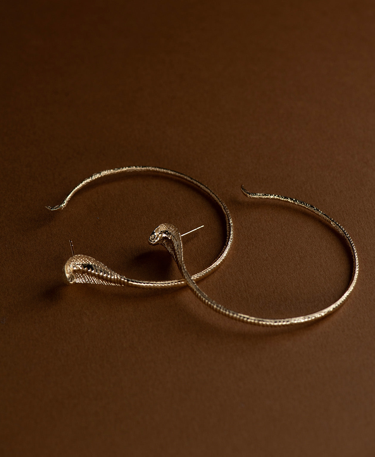 Snake Hoops - 22k Gold Vermeil