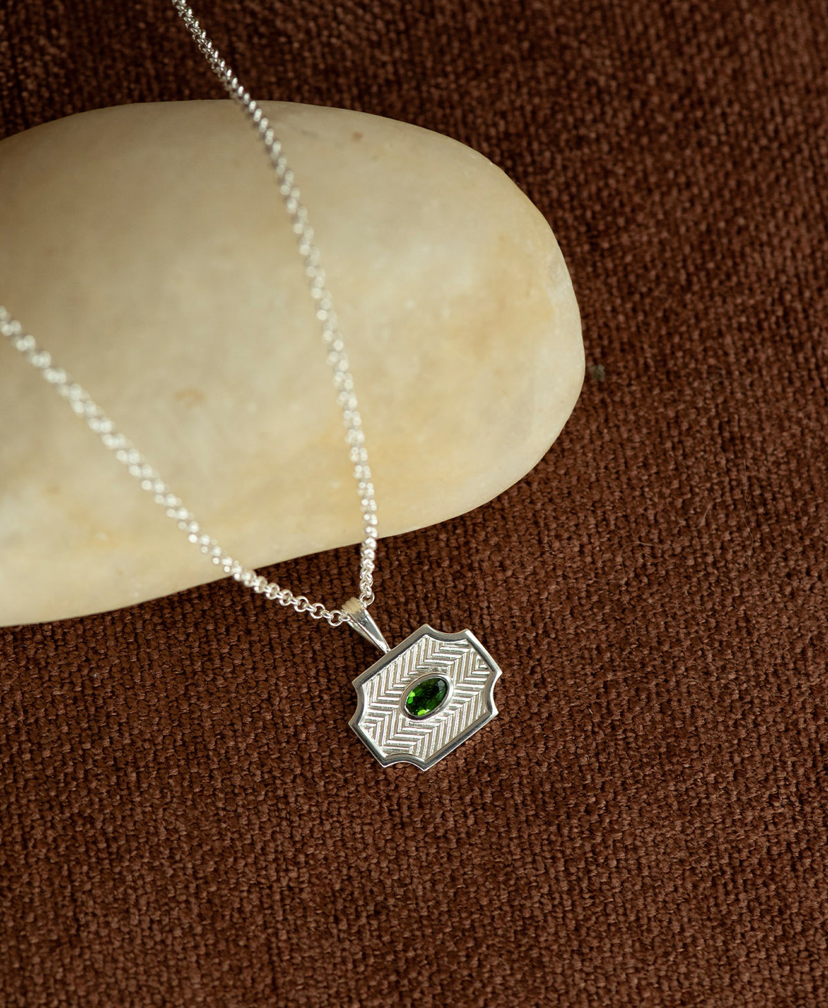 Soul Sister Necklace - 925 Sterling Silver, Chrome Diopside