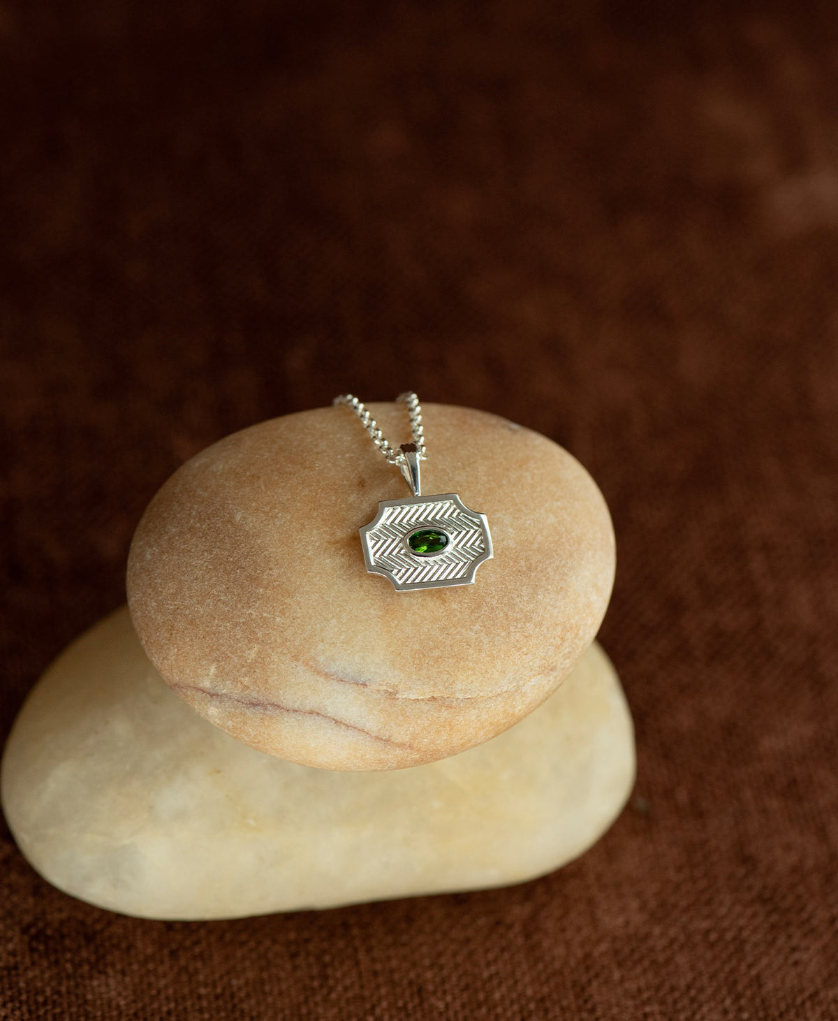 Soul Sister Necklace - 925 Sterling Silver, Chrome Diopside
