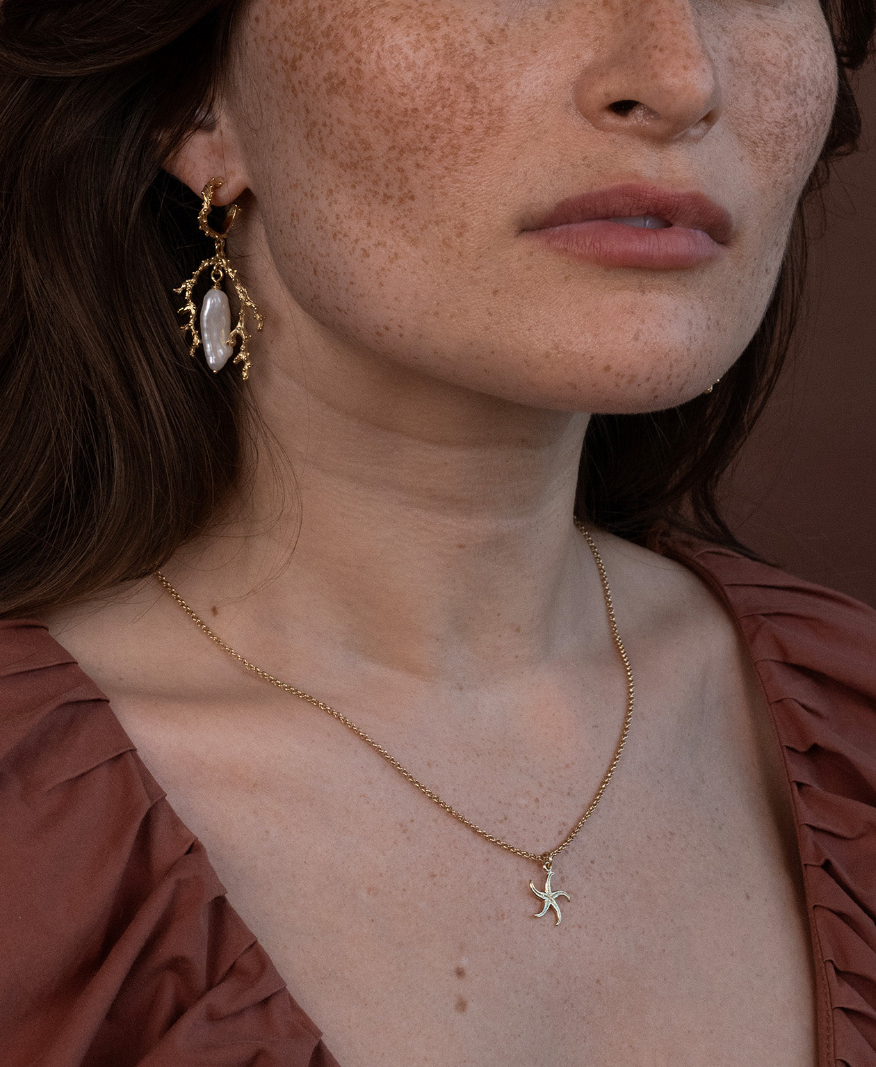 Starfish Necklace - 22k Gold Vermeil