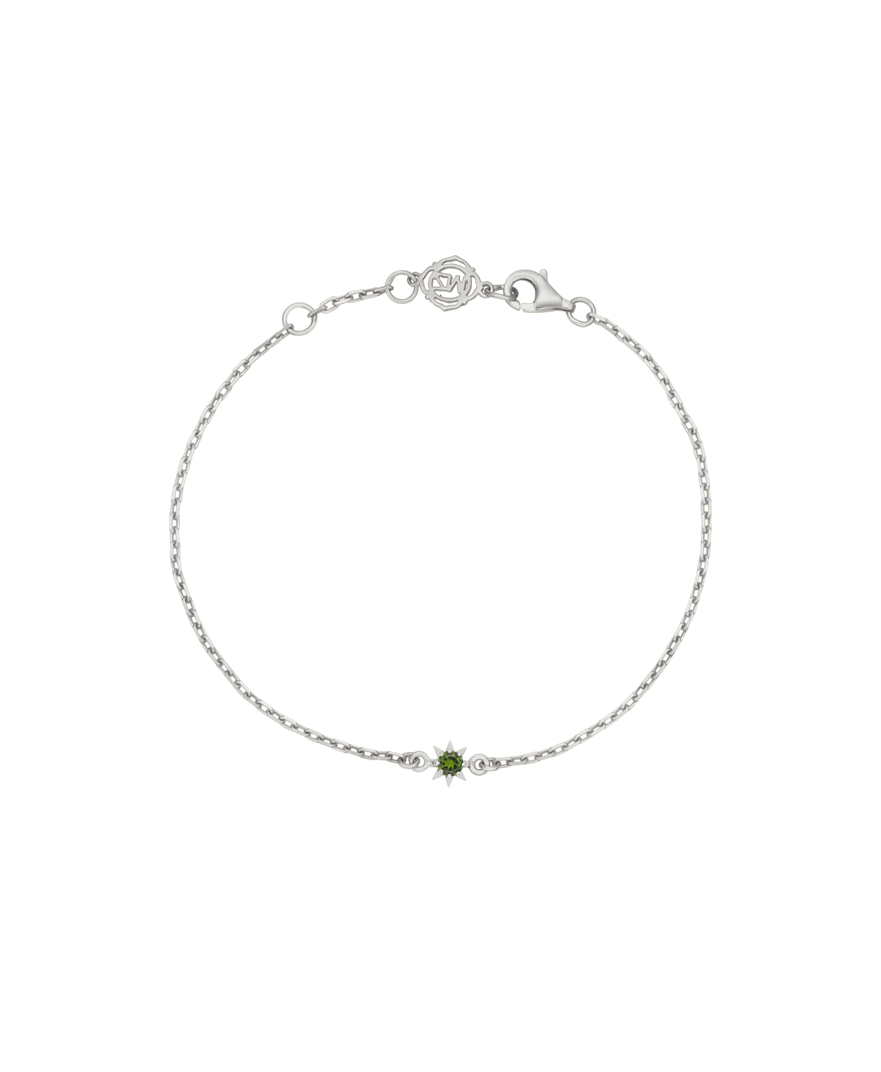 Stella Bracelet - 925 Sterling Silver, Chrome Diopside