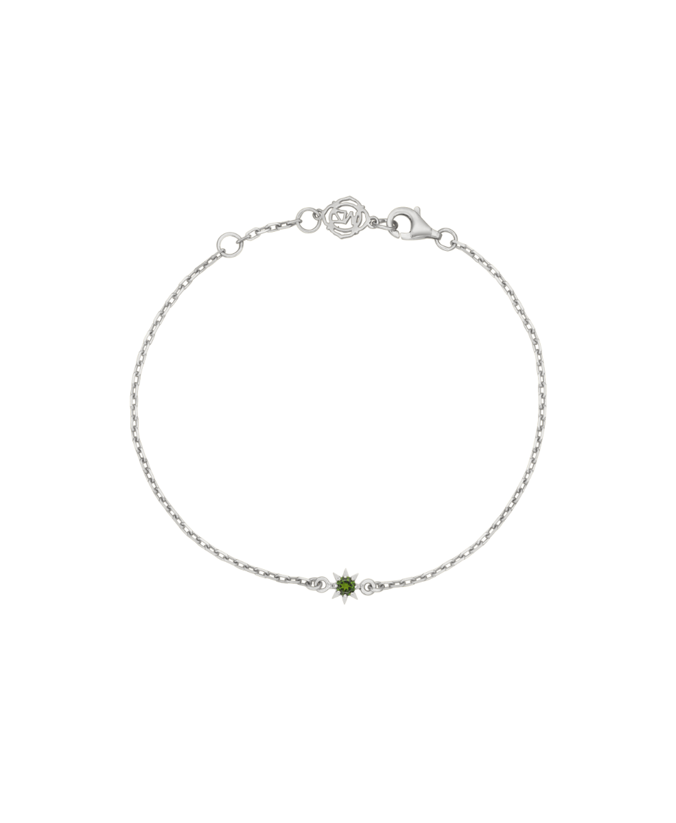 Stella Bracelet - 925 Sterling Silver, Chrome Diopside