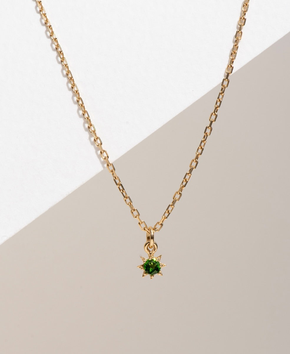 Stella Necklace - 22k Gold Vermeil, Chrome Diopside