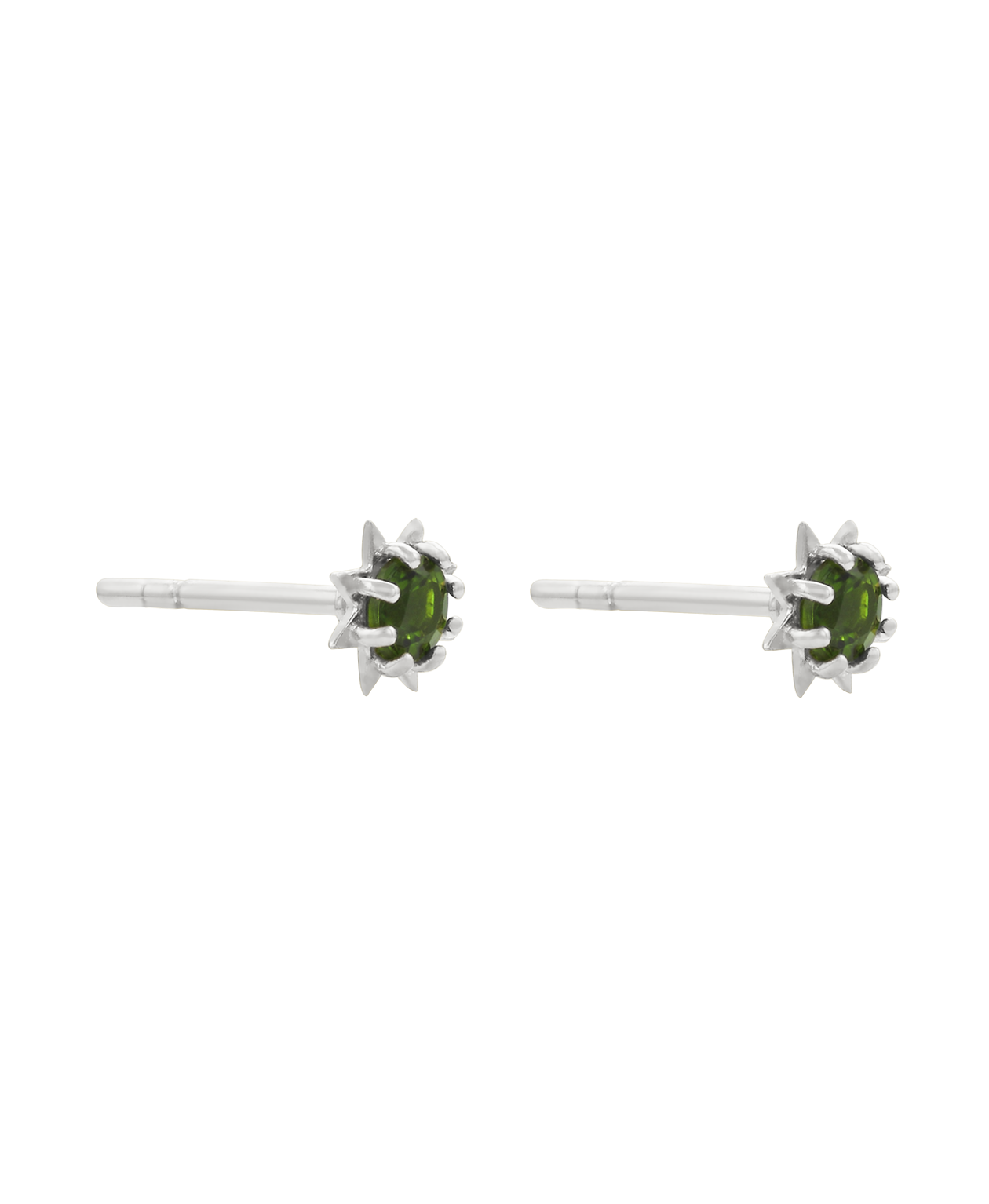 Stella Earrings - 925 Sterling Silver, Chrome Diopside