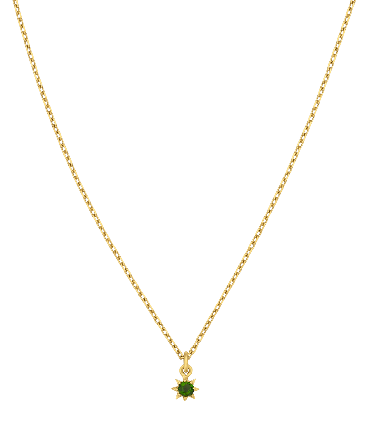 Stella Necklace - 22k Gold Vermeil, Chrome Diopside