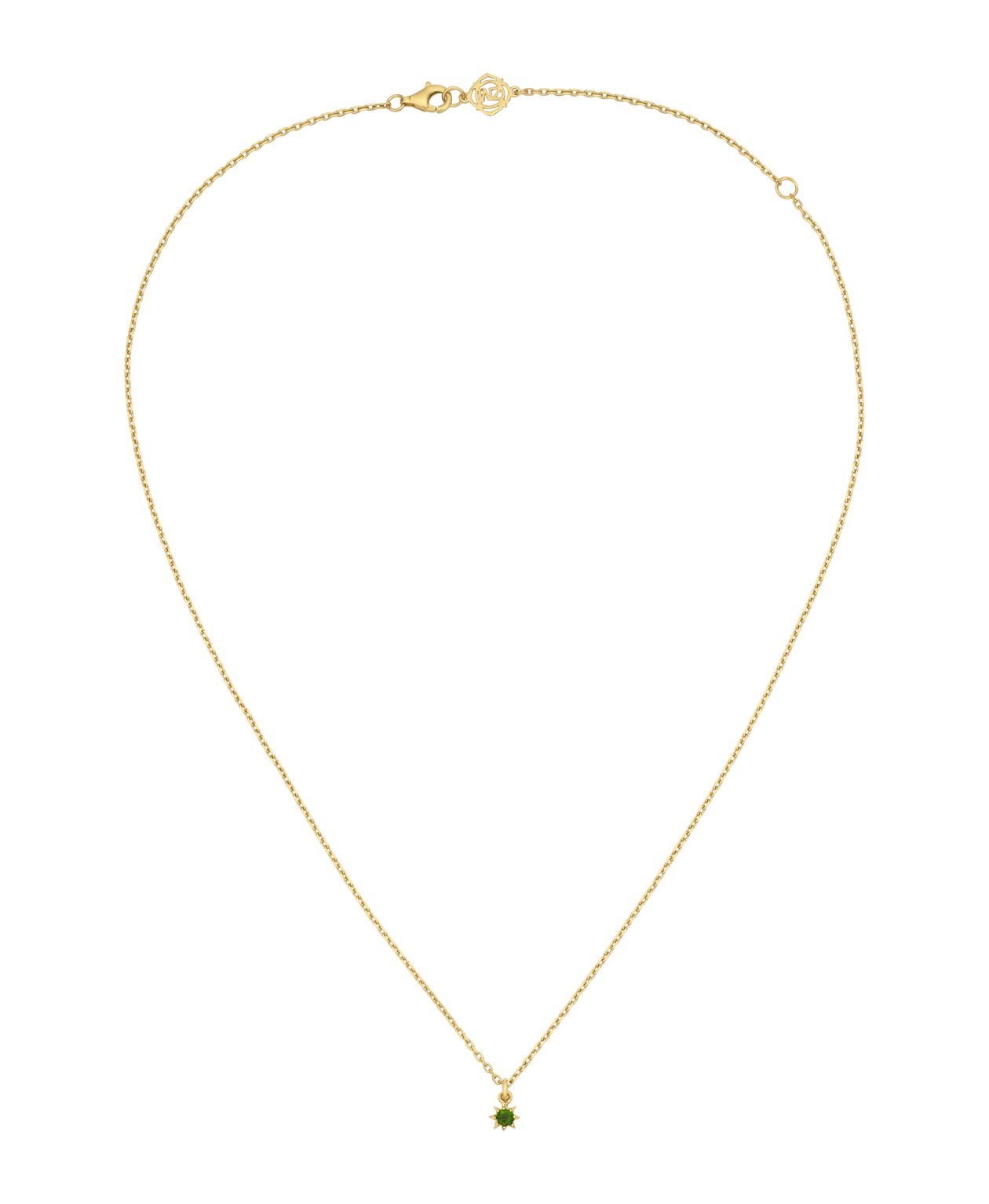 Stella Necklace - 22k Gold Vermeil, Chrome Diopside