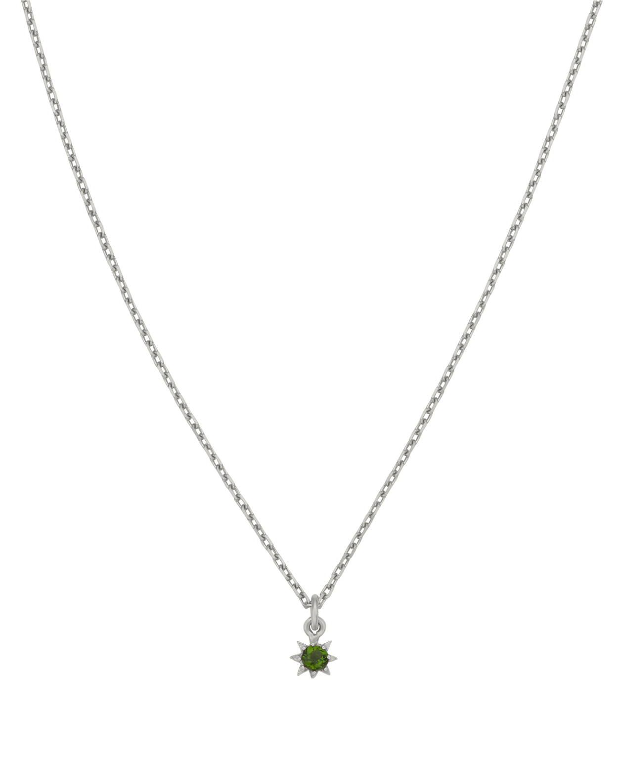 Stella Necklace - 925 Sterling Silver, Chrome Diopside