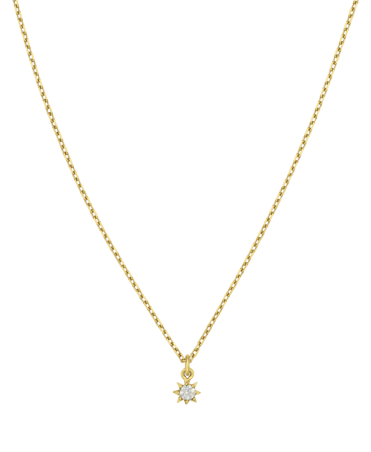 Stella Necklace - 22k Gold Vermeil, White Zircon | Zoë & Morgan NZ