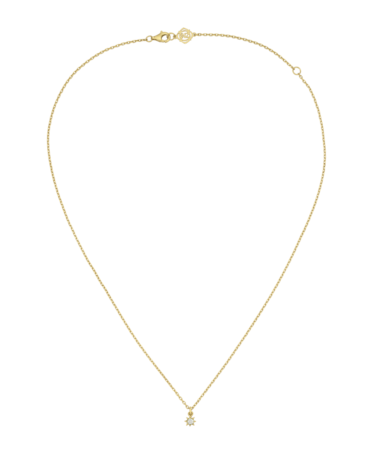 Stella Necklace - 22k Gold Vermeil, White Zircon