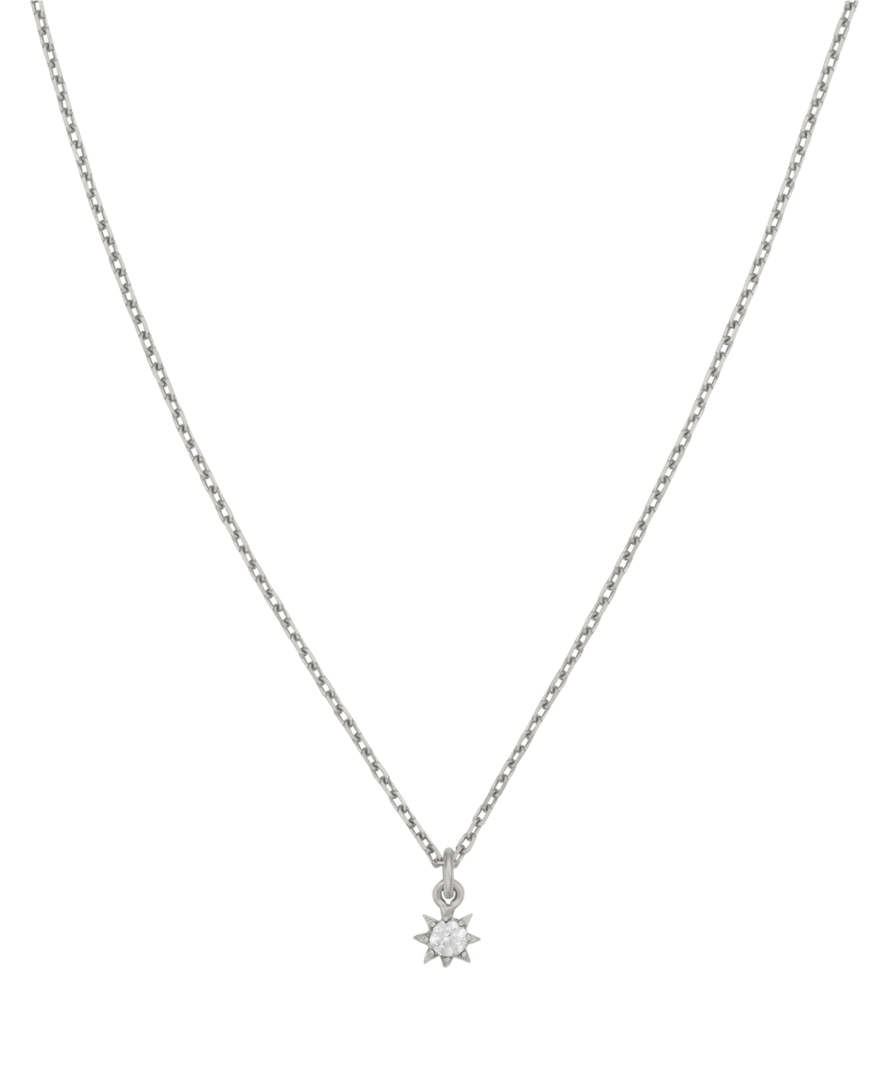 Stella Necklace - 925 Sterling Silver, White Zircon