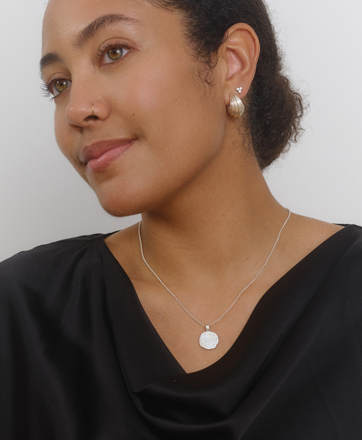 Sun in Aquarius Necklace - 925 Sterling Silver