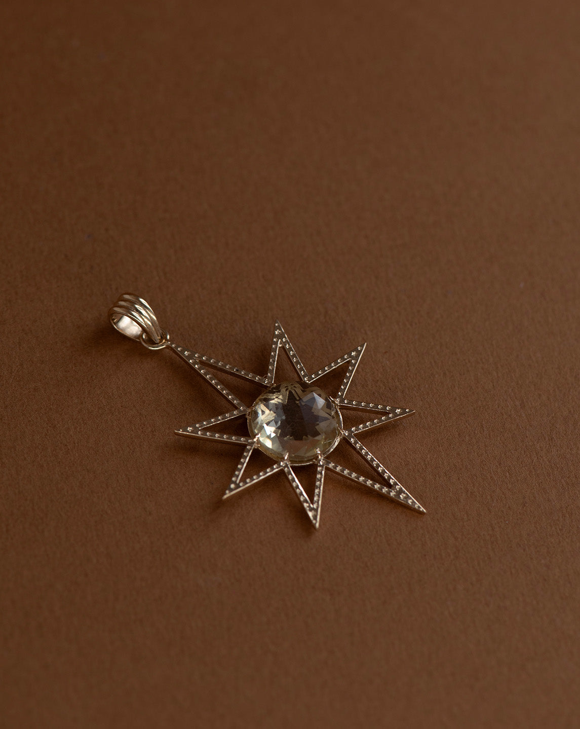 Sunburst Charm - 22k Gold Vermeil, Lemon Quartz