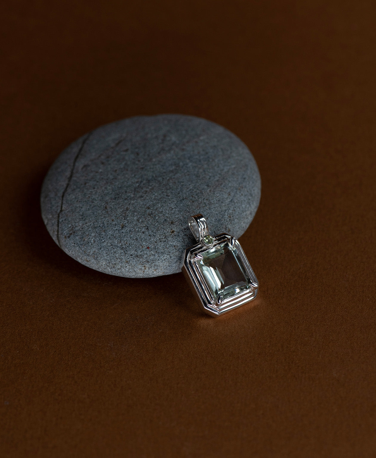 Thea Charm - 925 Sterling Silver, Green Amethyst