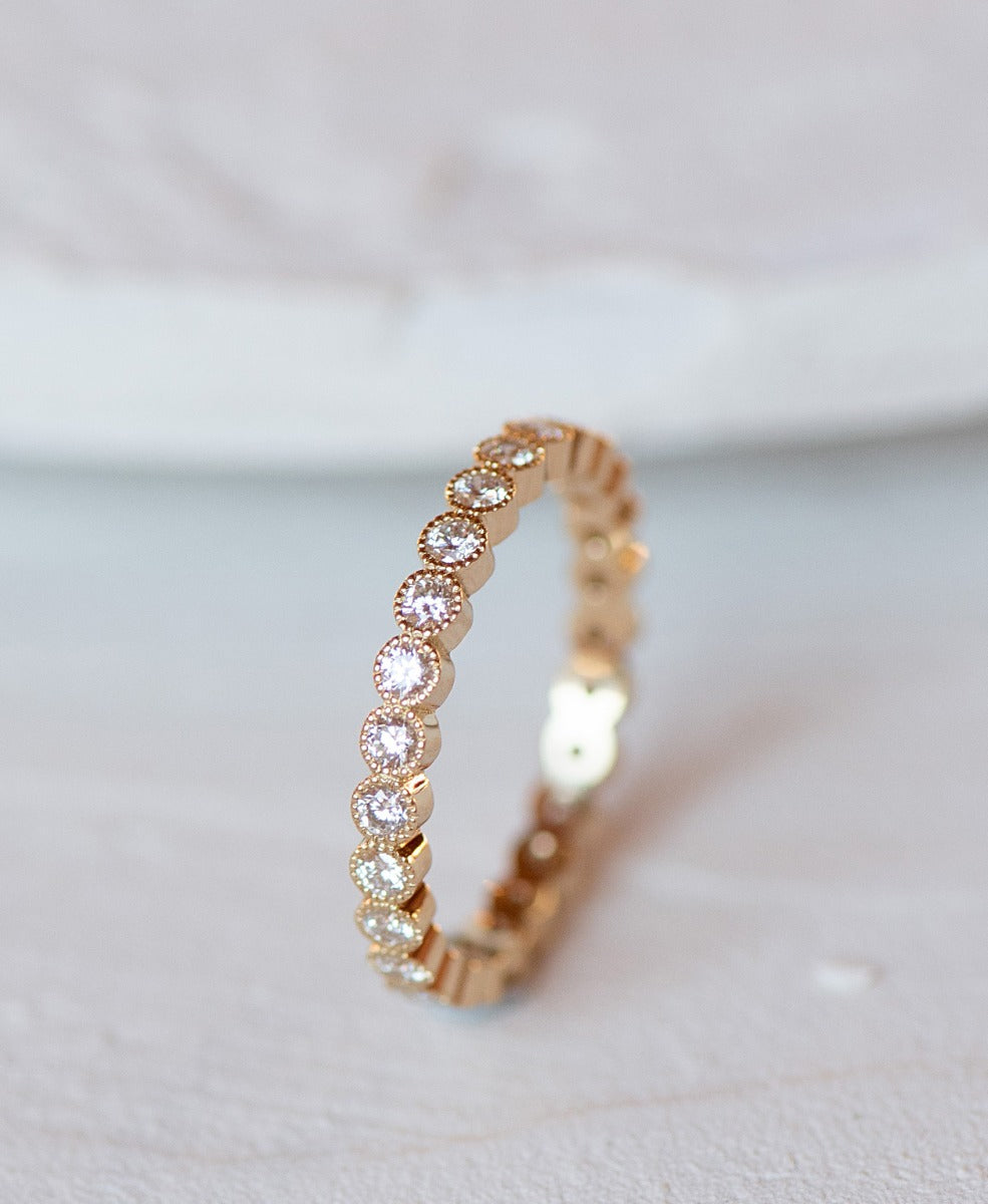 Together Band 2mm - 18k Yellow Gold, Diamond