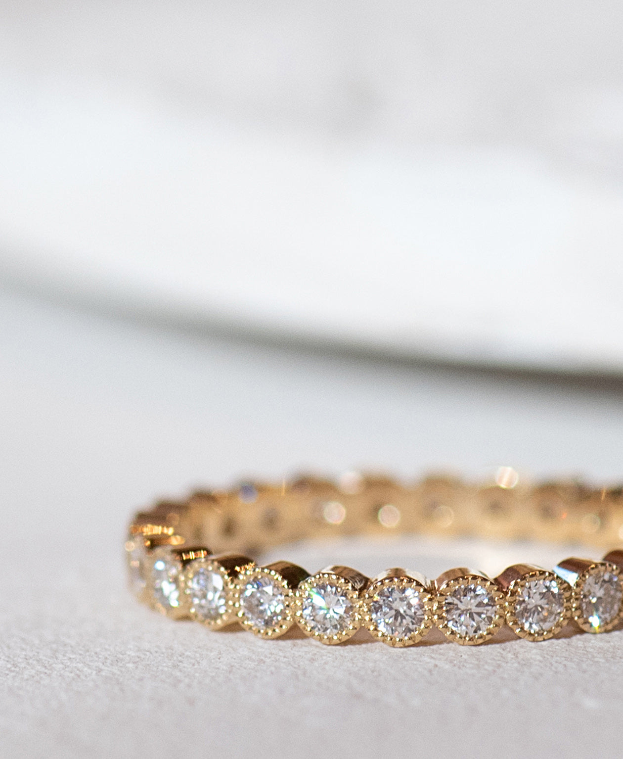 Together Band 2mm - 18k Yellow Gold, Diamond