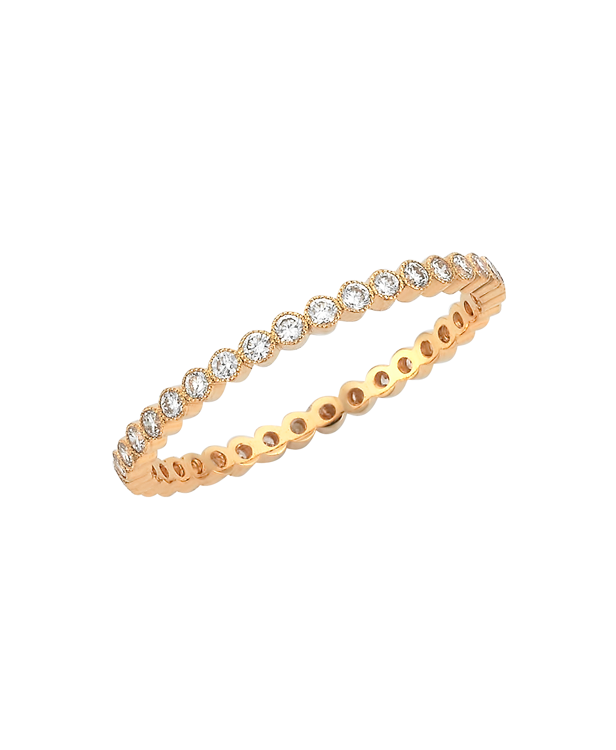 Together Band 1mm - 18k Yellow Gold, Diamond