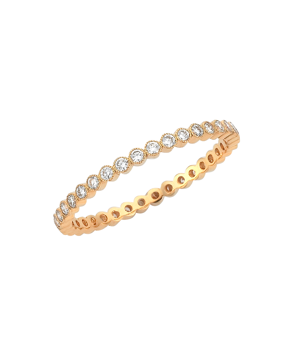 Together Band 1mm - 18k Yellow Gold, Diamond