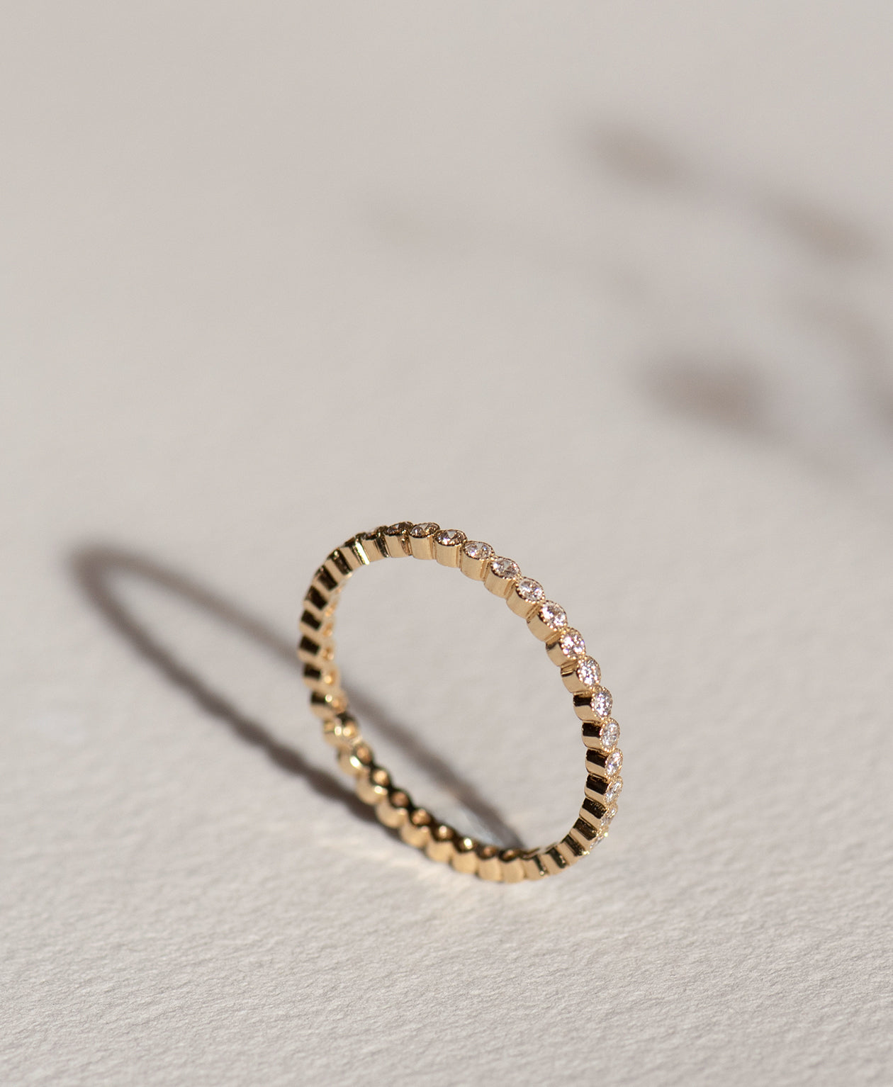 Together Band 1mm - 18k Yellow Gold, Diamond