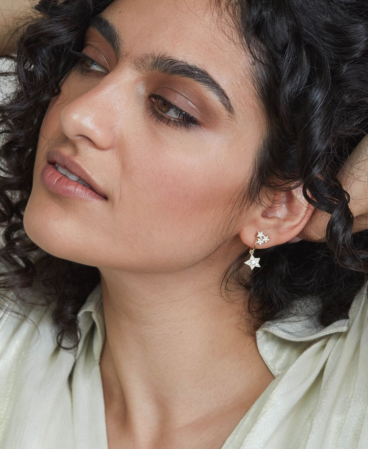 Twinkle Hoops - 9k Yellow Gold, Lab grown Diamond