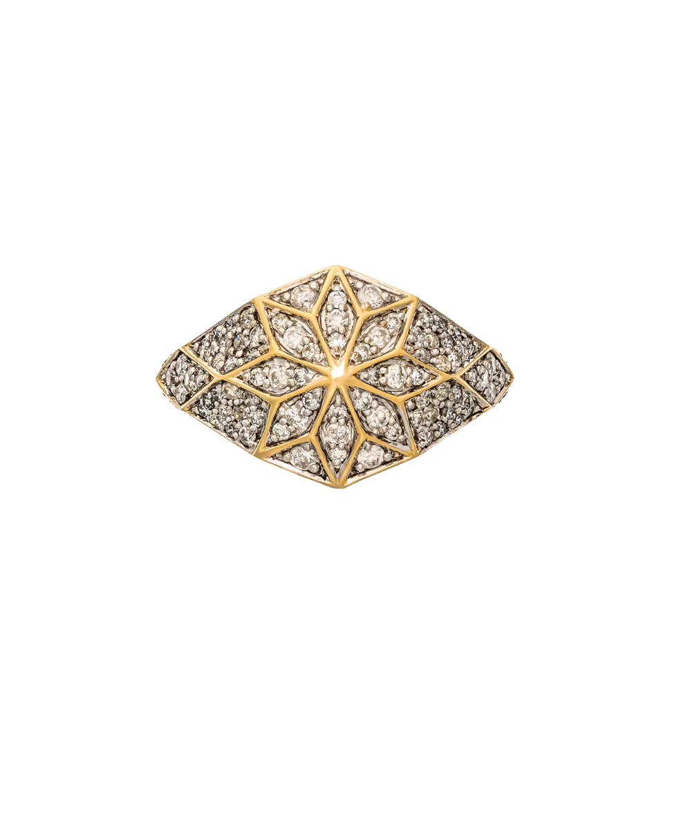 Venus Star Ring - 18k Yellow Gold, Diamond