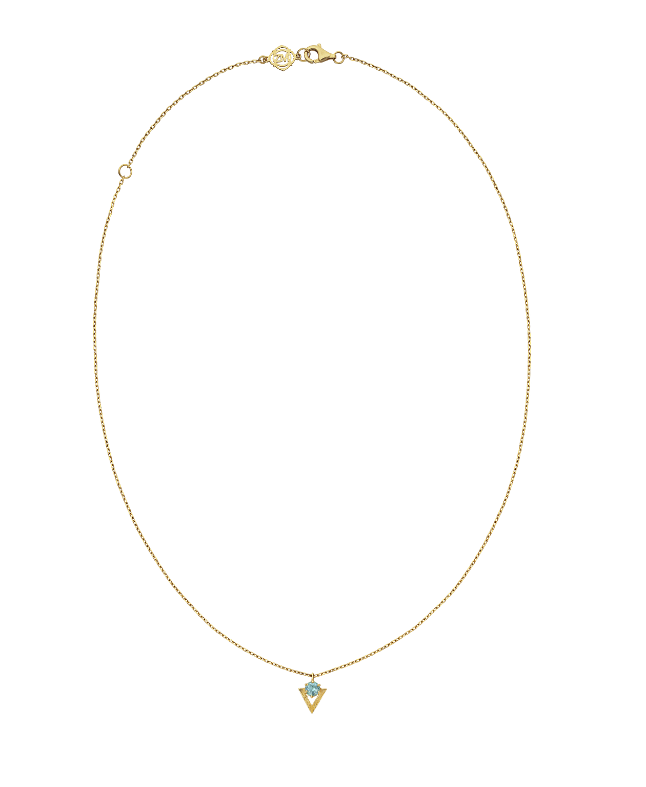 Violet Necklace - 22k Gold Vermeil, Blue Apatite