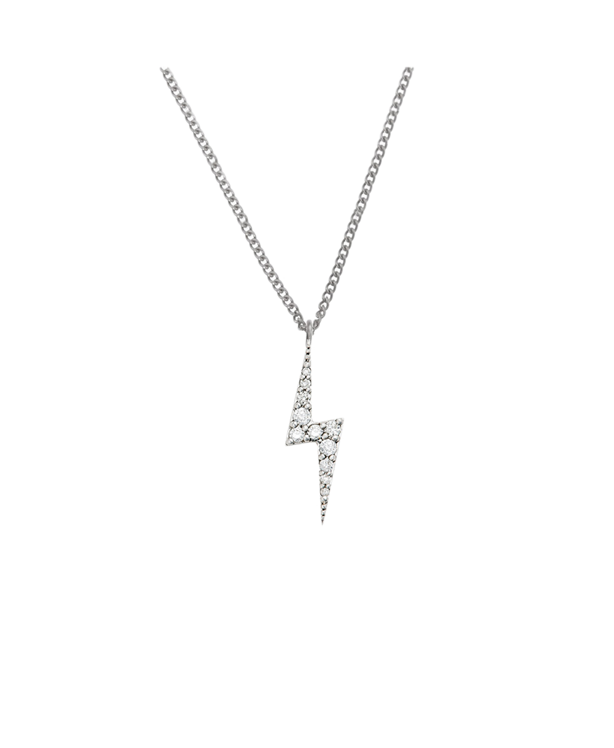 Zap Necklace - 9k White Gold, Diamond | Zoë & Morgan NZ