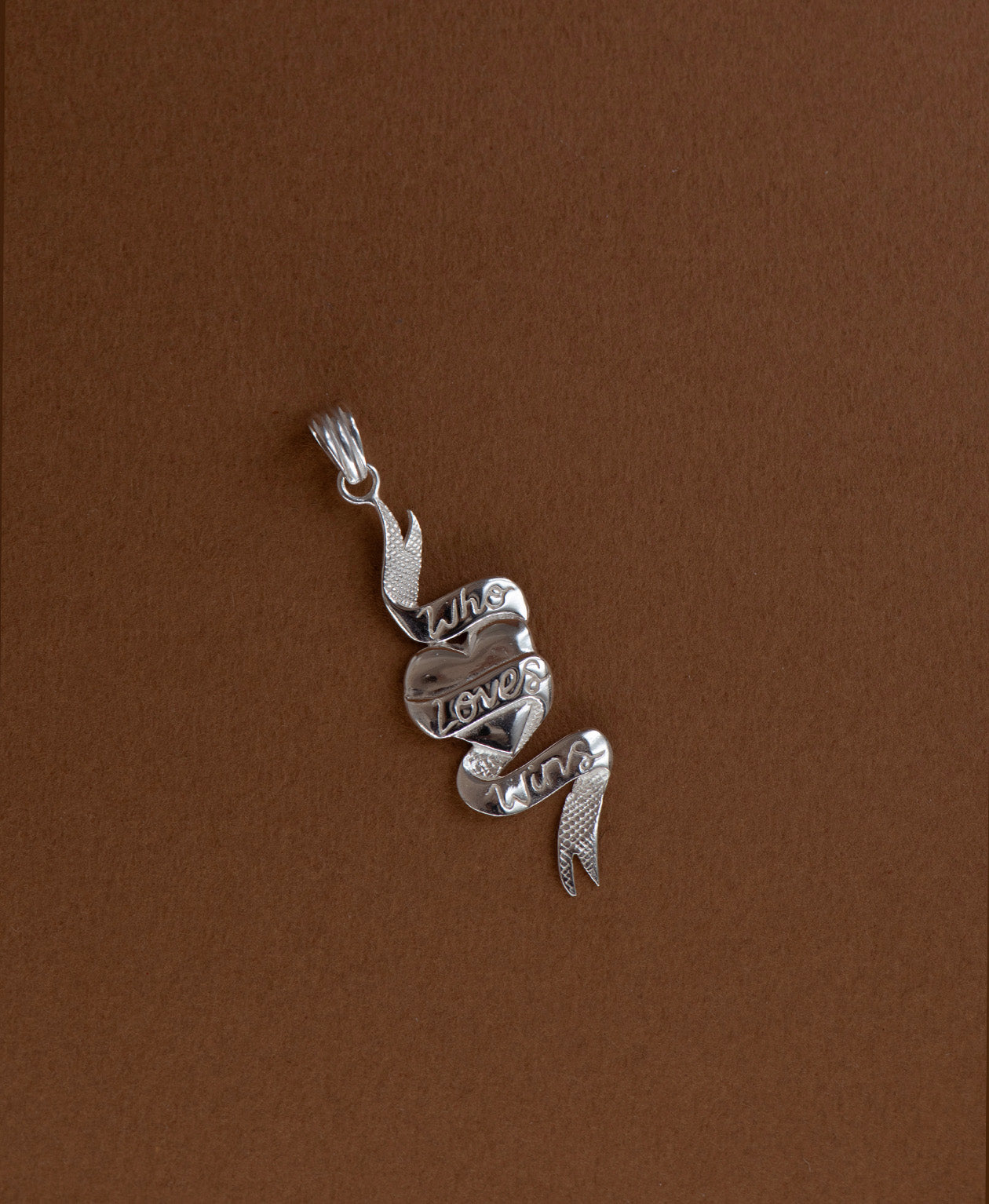 Who Loves Wins Charm - 925 Sterling Silver