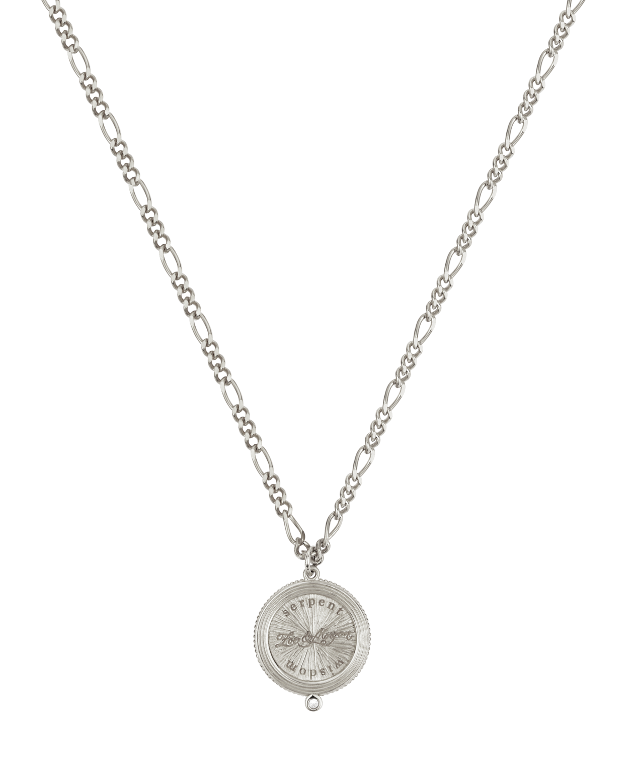 Wisdom Necklace - 925 Sterling Silver, White Zircon