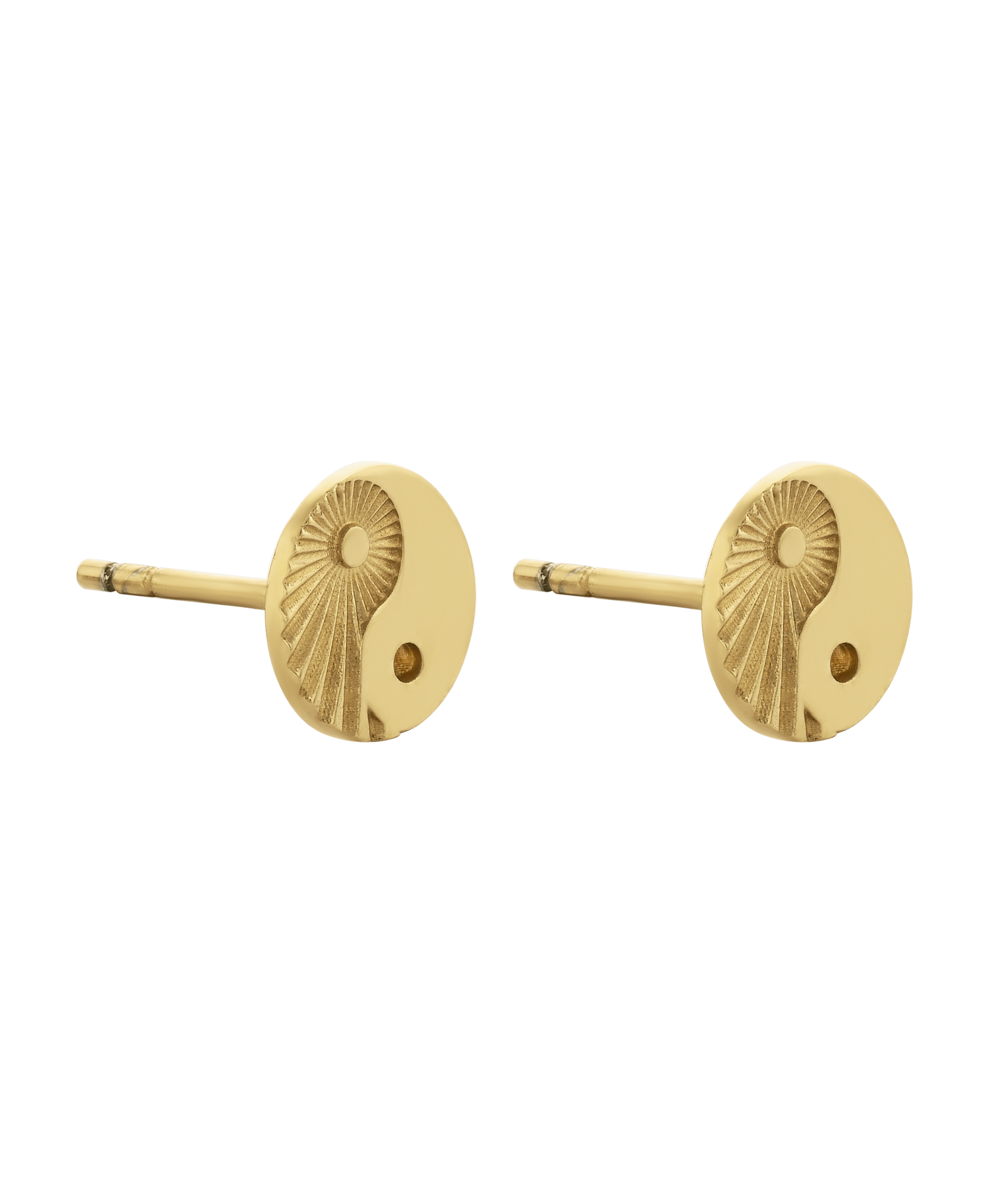 Yin Yang Studs - 22k Gold Vermeil