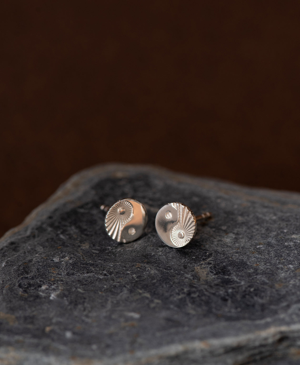 Yin Yang Studs - 925 Sterling Silver