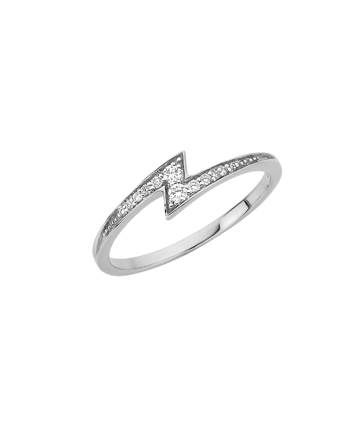 Zap Ring - 9k White Gold, Diamond | Zoë & Morgan NZ