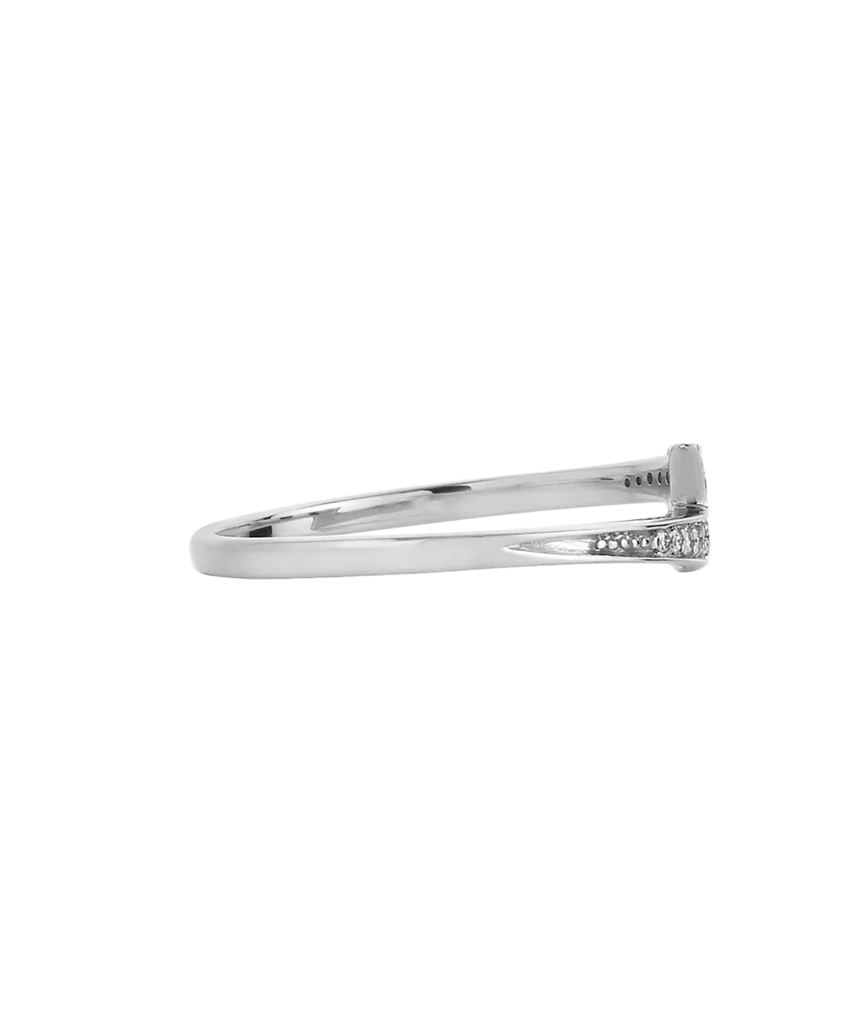 Zap Ring - 9k White Gold, Diamond | Zoë & Morgan NZ