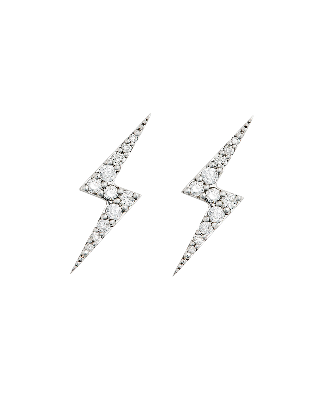 Zap Studs - 9k White Gold, Diamond