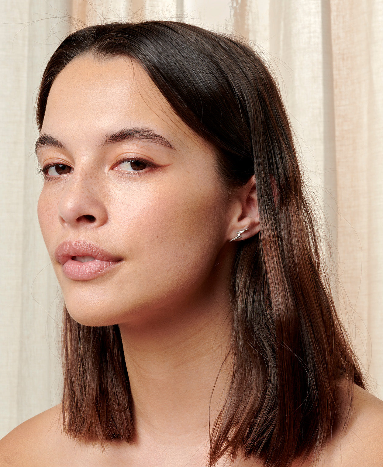 Zap Studs - 9k White Gold, Diamond