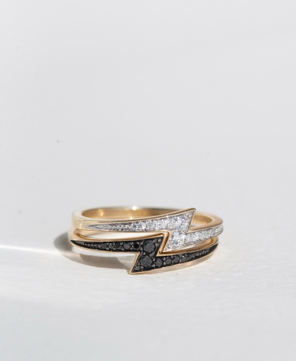 Zap Ring - 9k Yellow Gold, Diamond