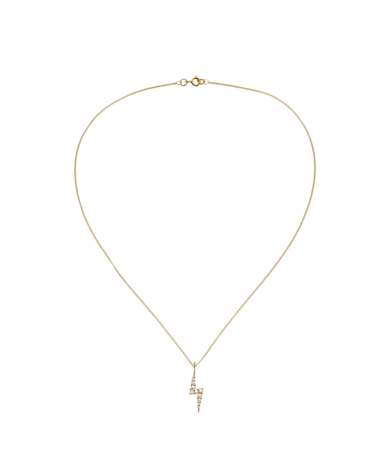 Zap Necklace - 9k Yellow Gold, Diamond