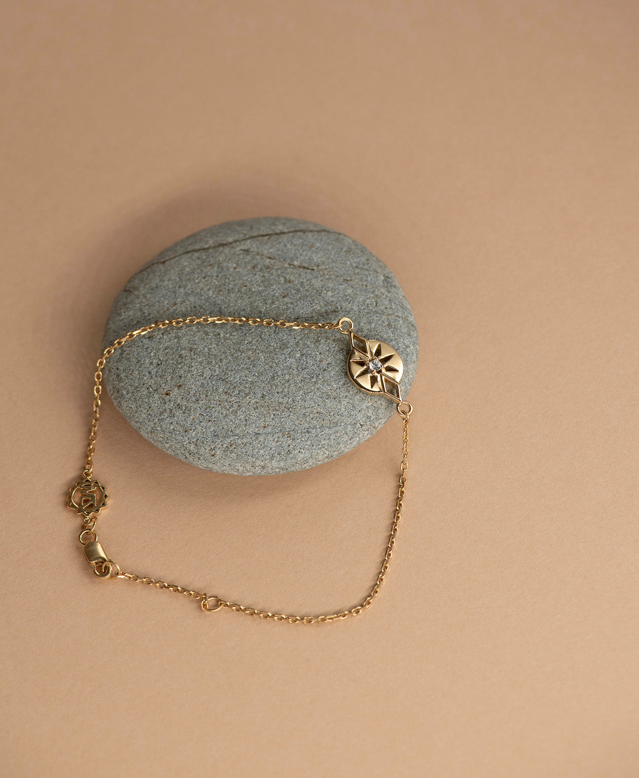 Zia Bracelet - 22k Gold Vermeil, White Zircon