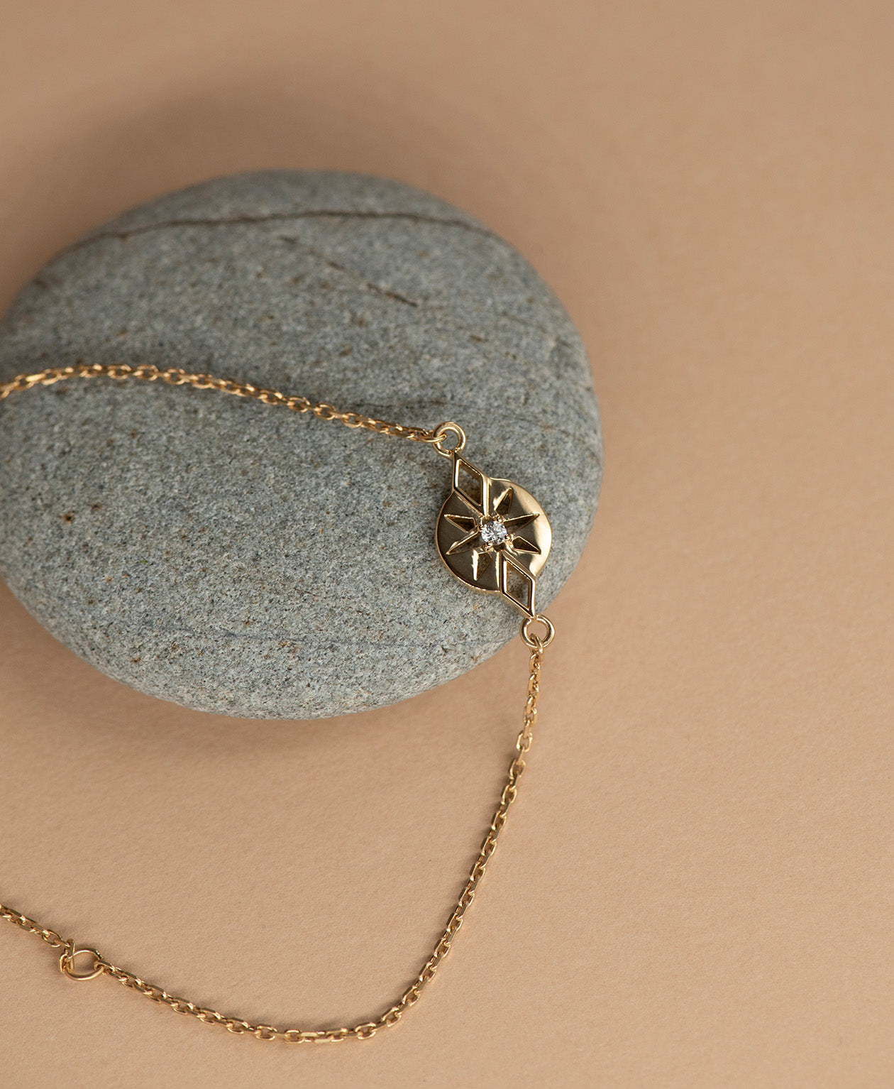 Zia Bracelet - 22k Gold Vermeil, White Zircon