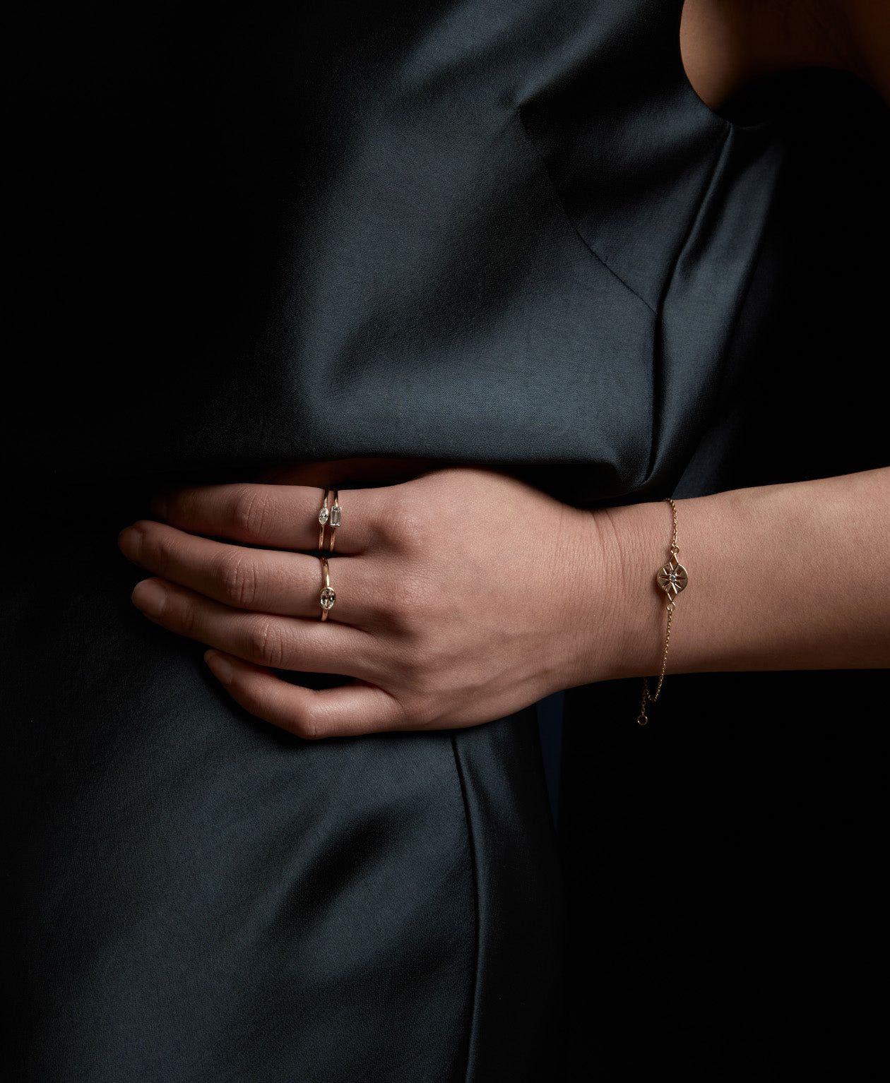 Zia Bracelet - 22k Gold Vermeil, White Zircon