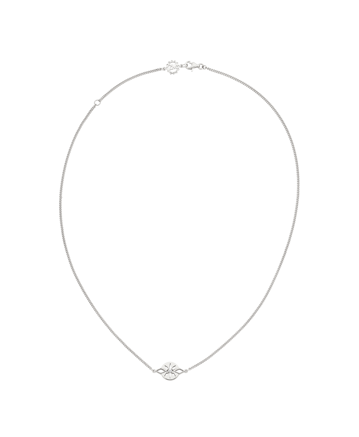 Zia Necklace - 925 Sterling Silver, White Zircon